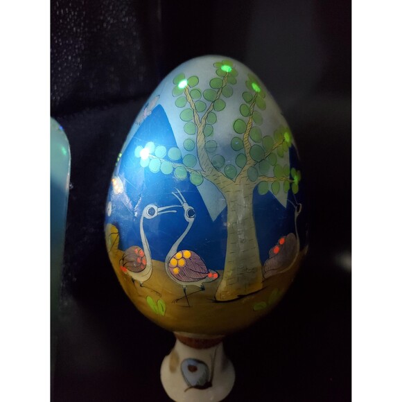 GLOWS* Tonala Mexico papier-mâché egg by‎ Mateo Ser-Mel - Picture 7 of 10